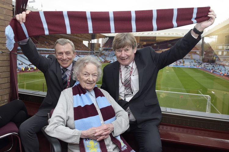 Mercia Grange scores a surprise for 87-year-old Villa fan